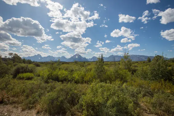 Photo of The Grand Teton Mountains at National Park