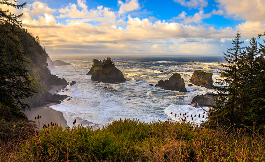 Arch Rock Viewpoints at Samuel Boardman State Scenic Corridor on the southern Oregon Coast