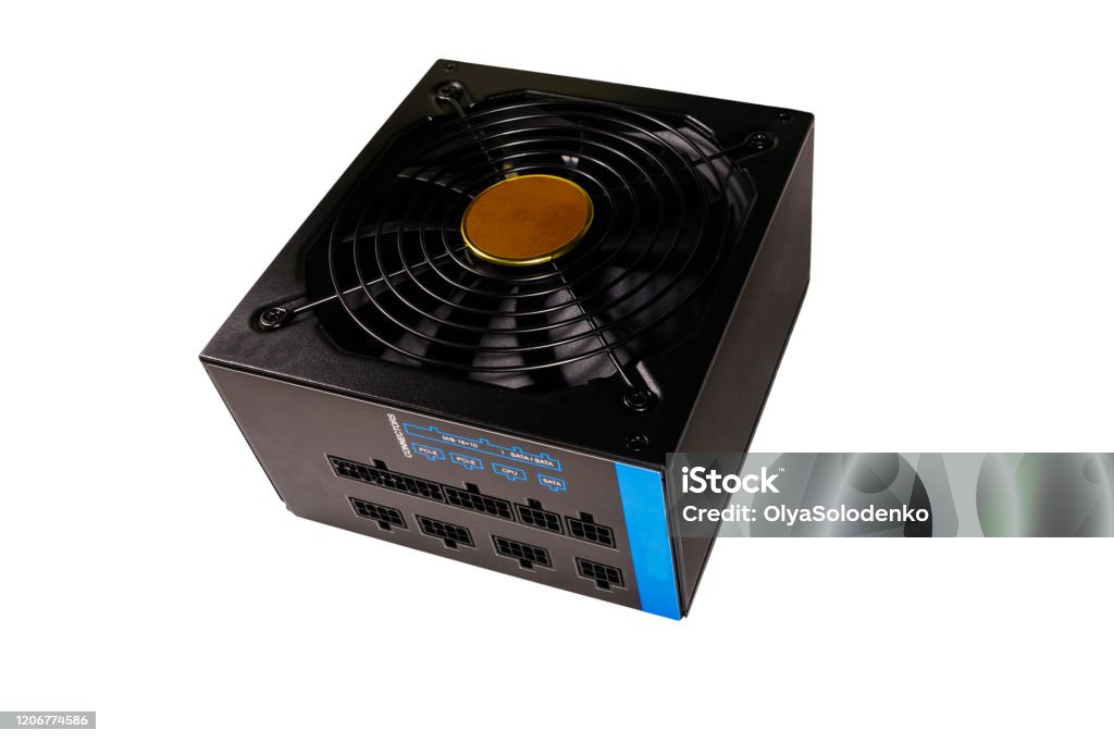 Modern Power Supply Unit Psu For Pc Computer Isolated On White ...