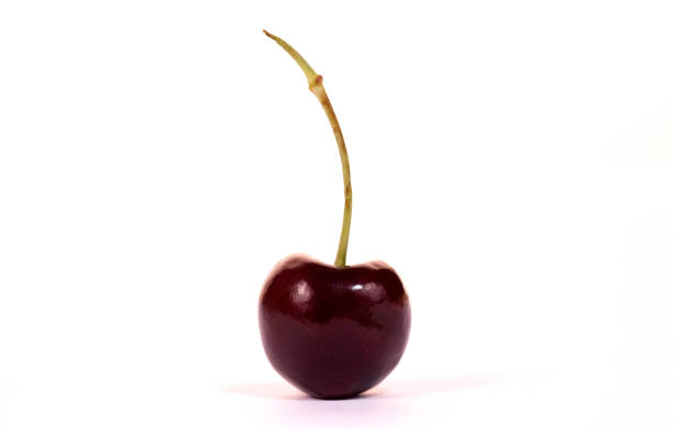 istock Texture of cherry isolated on white background. Sweet fresh cherry. 1206778925