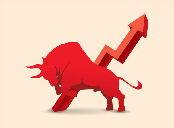 Bull market symbol Bull market metaphor
High resolution jpeg included.
Vector files can be re-edit and used in any size bull market illustrations stock illustrations