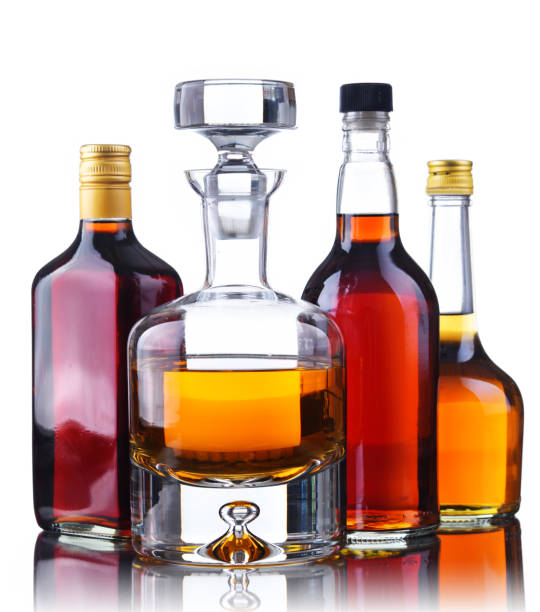 istock Bottles of assorted alcoholic beverages. 1206783428