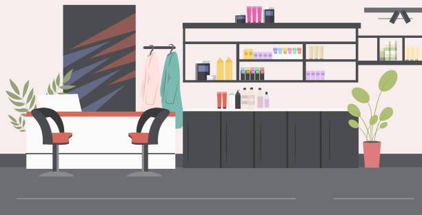 istock modern hair salon with reception desk beauty salon interior horizontal 1206787196