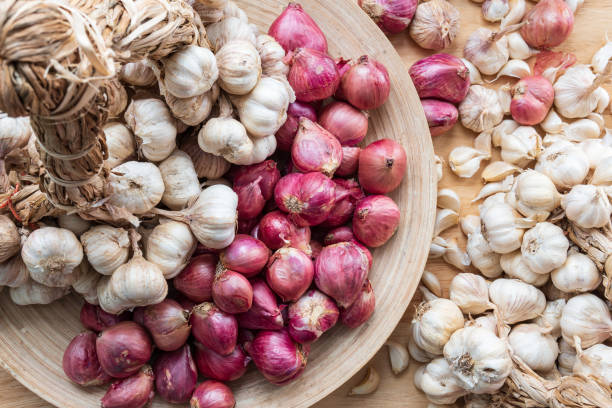 Garlic and shallot or red onion