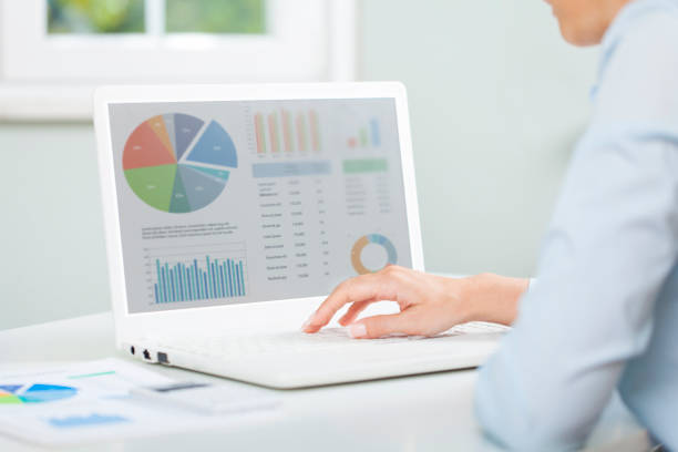 Business woman working on financial report Business woman working on financial report of corporate operations. Accounting report spreadsheet. financial report photos stock pictures, royalty-free photos & images