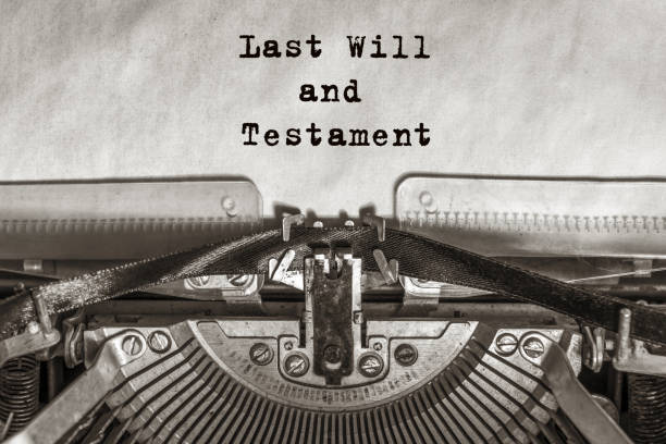 istock Last Will and Testament, typed on an old typewriter. 1206790571