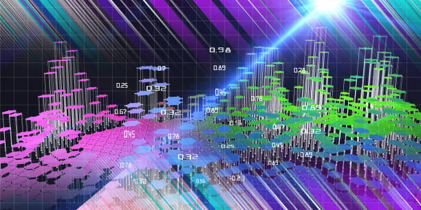 istock Big data. Abstract hexagon concept of data analytics and technology 3d infographic.  Business and finance analytics representation.  Futuristic background for science visual information. 1206793088