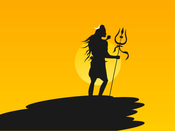 ilustraciones, imágenes clip art, dibujos animados e iconos de stock de lord shiva illustation en el archivo vectorial - shiva