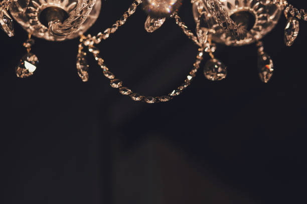crystal glamorous chandelier in a luxurious interior