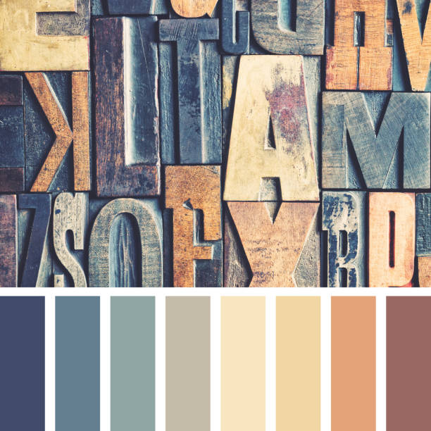 istock Vintage letterpress palatte 1206794185