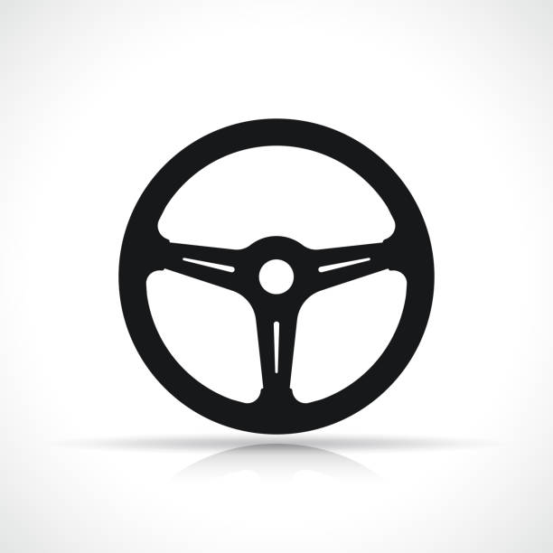 vektor-laufwerk-symbol-symbol-design - steering wheel car symbol control stock-grafiken, -clipart, -cartoons und -symbole