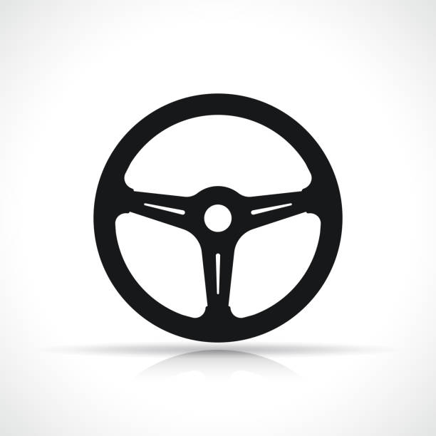 벡터 드라이브 기호 아이콘 디자인 - steering wheel car symbol control stock illustrations