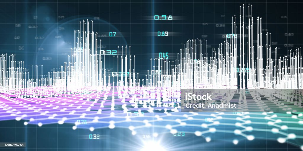 Visualization Technology 3d Illustration Visualization Of Data Analytics And Technology ...
