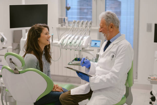 istock Male dentist on working place in dental 1206795826