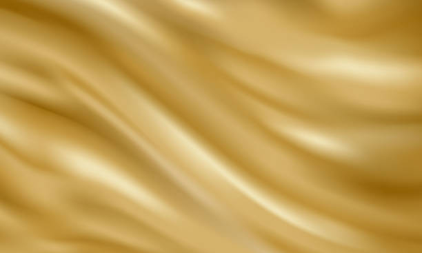 istock Abstract gradients fabric gold waves sale banner template background. 1206795985