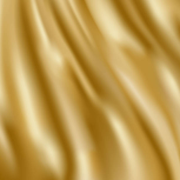 istock Abstract gradients fabric gold waves sale banner template background. 1206796010