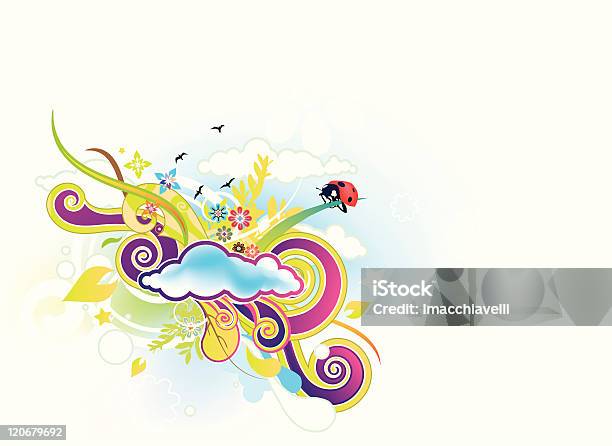 Spring Grafic Simple Simple Spring Stock Illustration - Download Image Now - Abstract ...