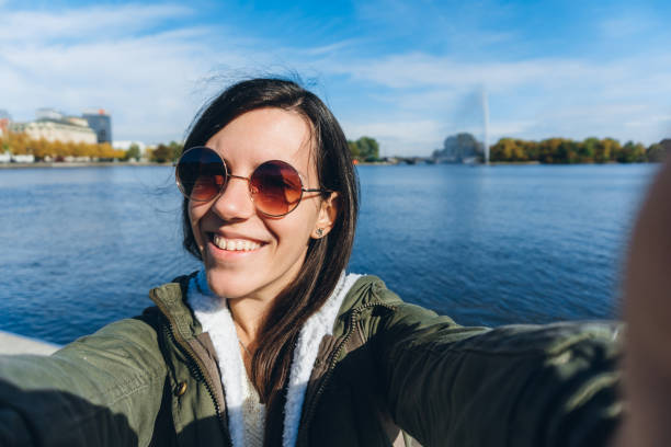 istock Selfies at Binnenalster Lake 1206797512