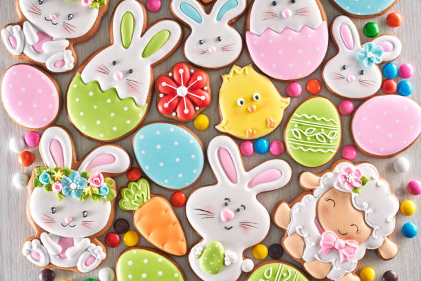 istock Colorful tasty gingerbread for Easter celebration 1206798494