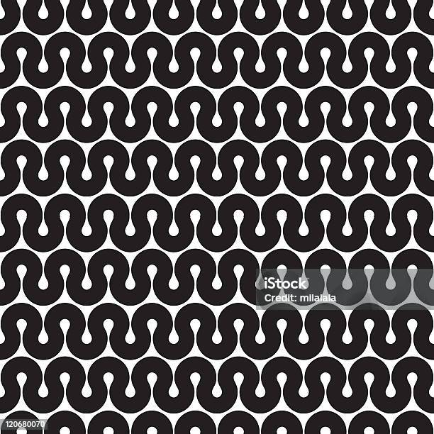 Seamless Pattern Vector - Arte vetorial de stock e mais imagens de Padrão - Padrão, Preto e Branco, Abstrato