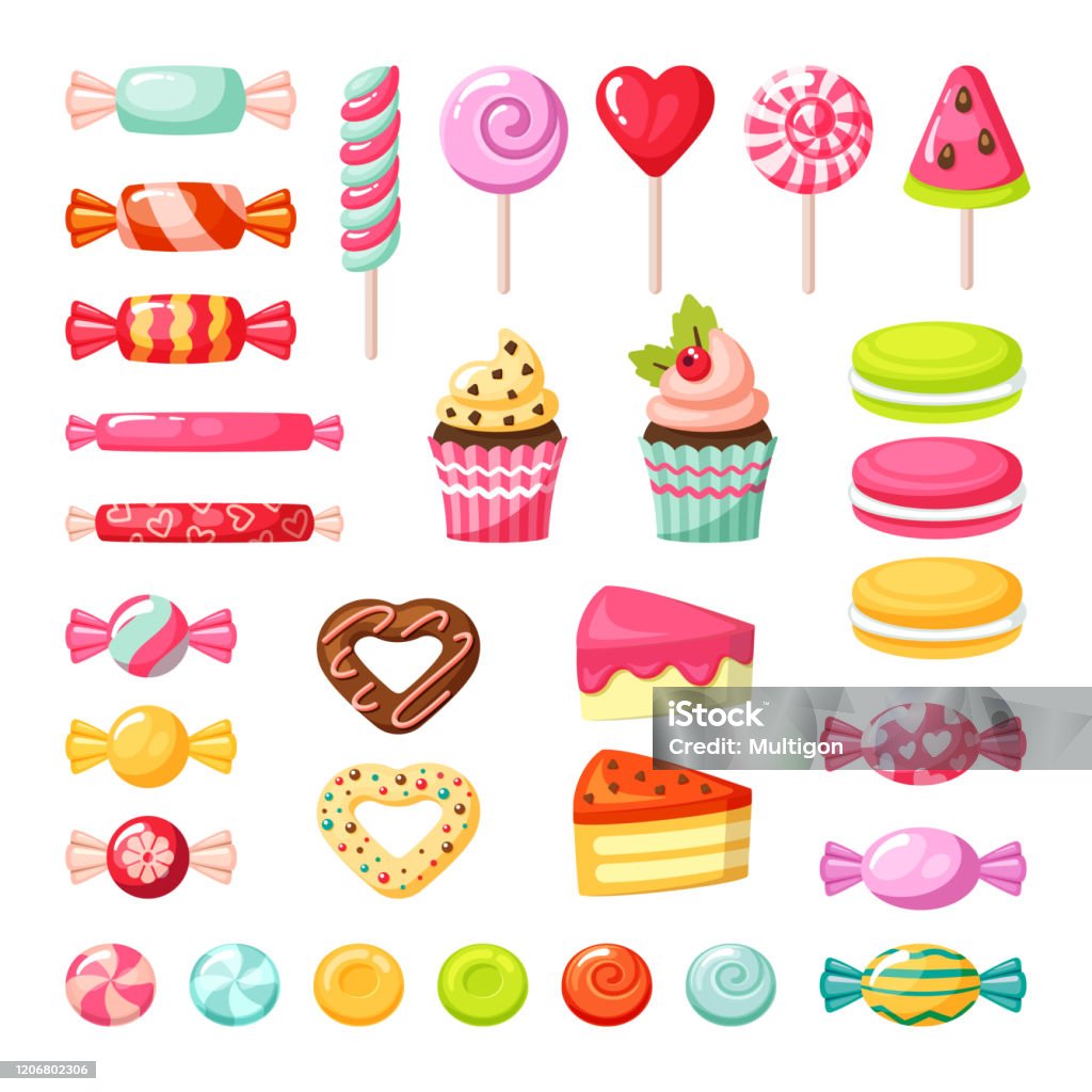 Kẹo Ngọt Kẹo Mút Màu Ngon Caramel Trái Cây Ngọt Lễ Kỷ Niệm Véc Tơ ...