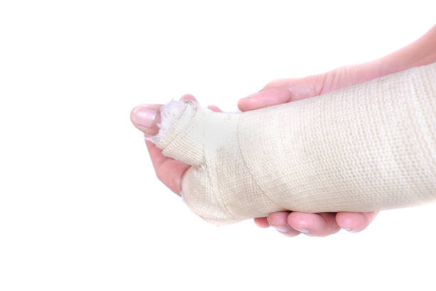 istock The arms are splinted and painful. 1206802575