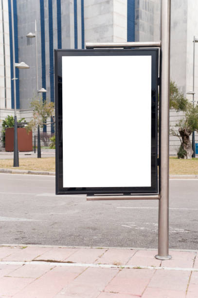 istock Billboard, banner, empty, white in the city center 1206806957