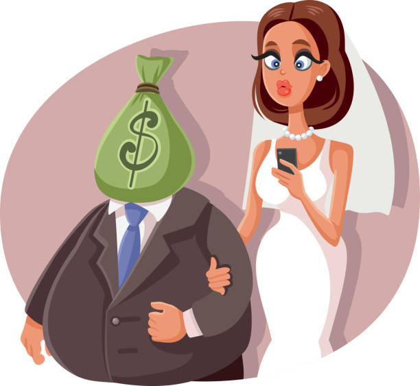 Gold Digger Marrying Sugar Daddy Vector Cartoon Stock Illustration -  Download Image Now - Sugar Daddy, Currency, Sugar Baby - Human Role - iStock