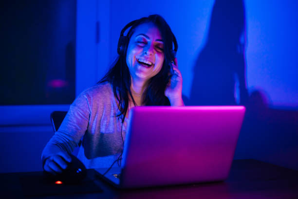 istock Cyber sport gamer win game 1206810735