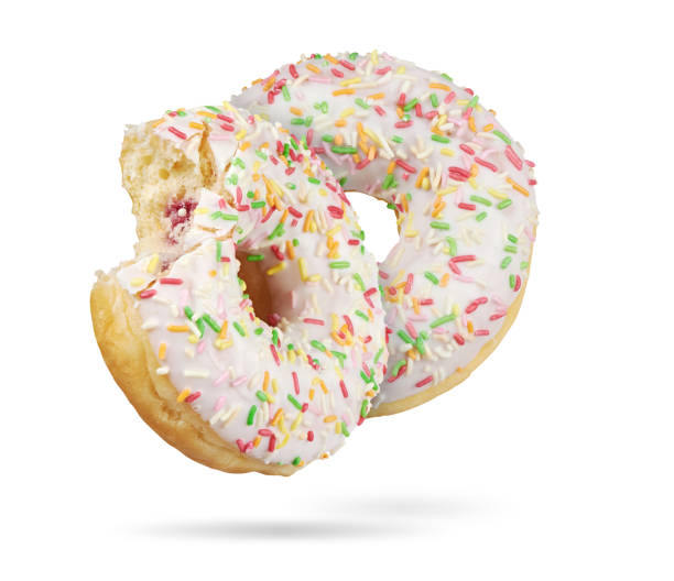 istock glazed round donut with sprinkles isolated on white 1206810799