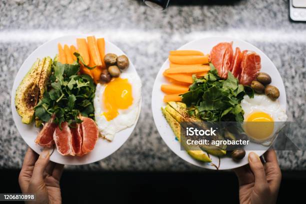 Healthy Breakfast Stock Photo - Download Image Now - Eating, Rainbow, Adult