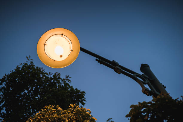 istock Vintage lamp illuminated 1206811250