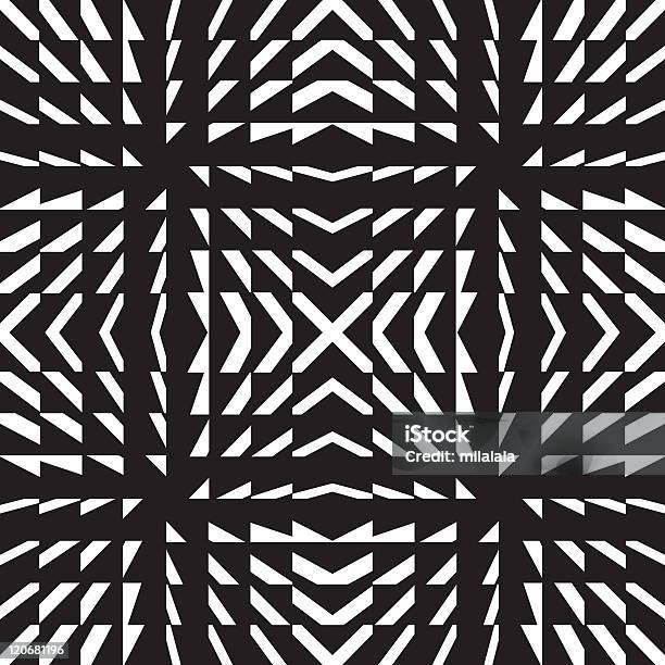 Seamless Pattern Stock Illustration - Download Image Now - Black And White, Pattern, Abstract