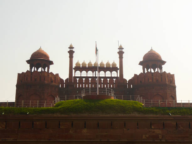 istock Colourful Old Architecture inside Red Fort in Delhi India, Famous Red Fort inside view 1206812988