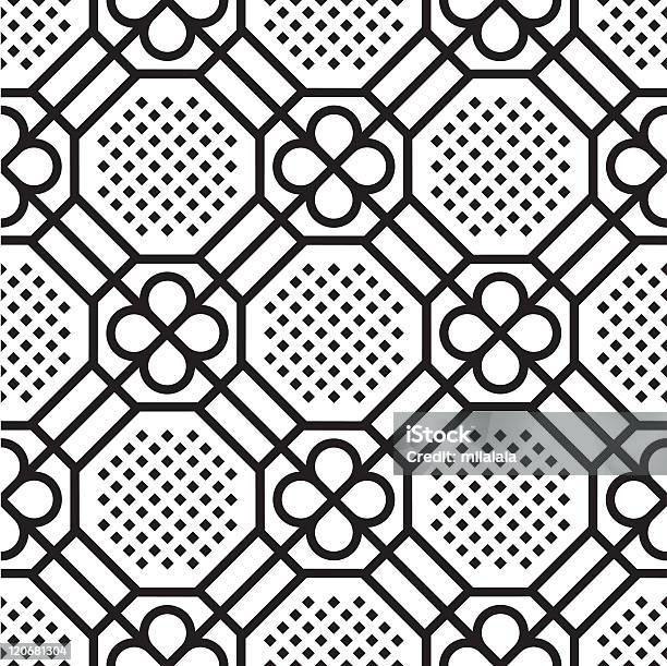 Seamless Pattern Vector - Immagini vettoriali stock e altre immagini di Bianco e nero - Bianco e nero, Motivo decorativo, Astratto