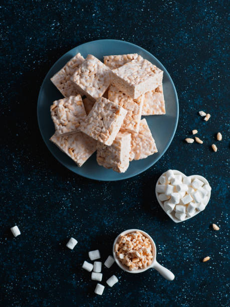 istock Homemade bars of Marshmallow and crispy rice 1206817908