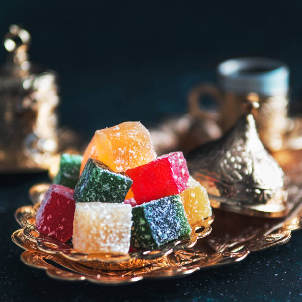 istock Turkish delight and turkish coffee 1206817920