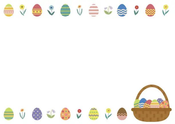 Vector illustration of Happy easter background template.
