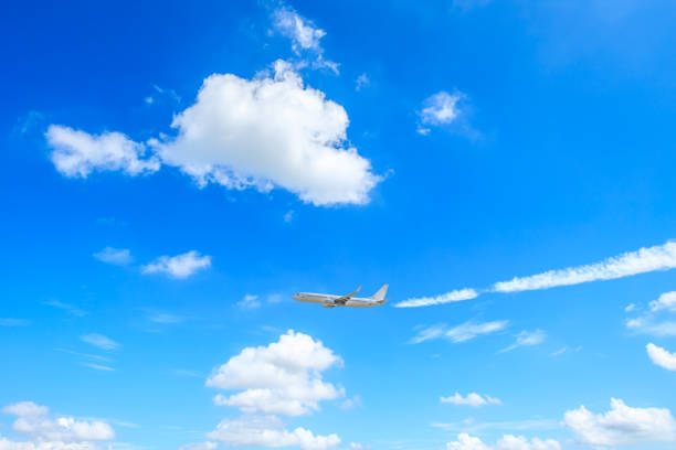 istock High-altitude airplane and beautiful sky in spring 1206823563