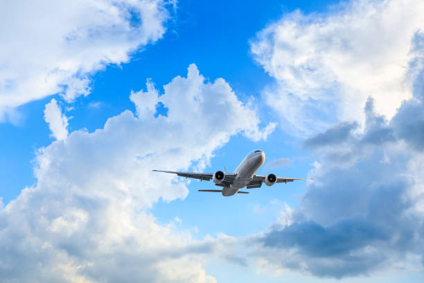 istock High-altitude airplane and beautiful sky in spring 1206823772