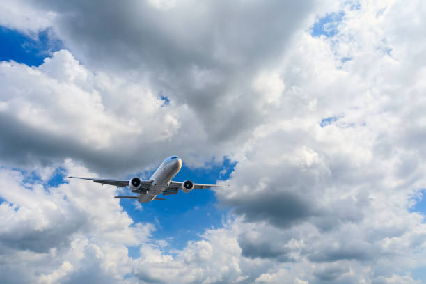 istock High-altitude airplane and beautiful sky in spring 1206823863