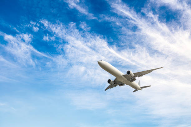 istock High-altitude airplane and beautiful sky in spring 1206823897