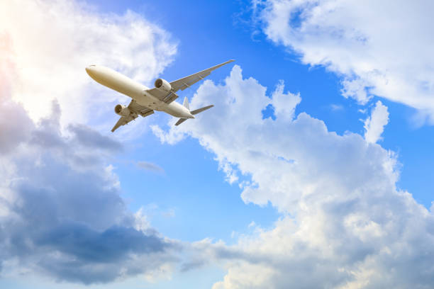 istock High-altitude airplane and beautiful sky in spring 1206823906