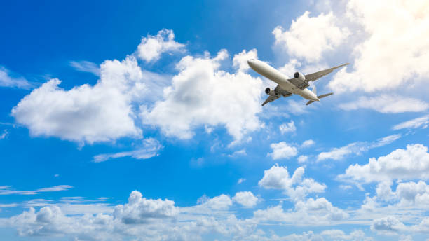 istock High-altitude airplane and beautiful sky in spring 1206823963