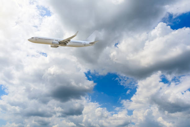 istock High-altitude airplane and beautiful sky in spring 1206823965