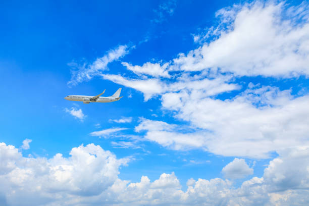 istock High-altitude airplane and beautiful sky in spring 1206824006
