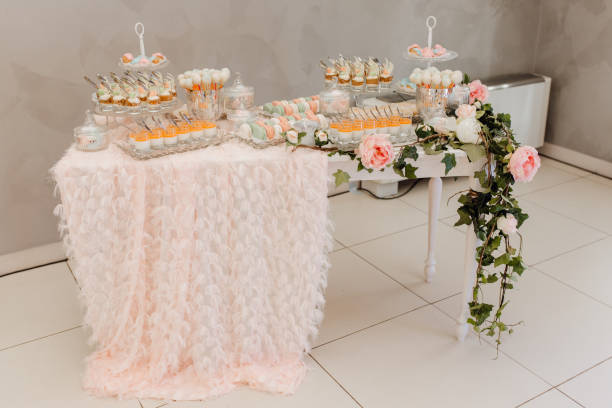 istock Wedding Buffet Table with Tasty Sweet Nutrition 1206824605