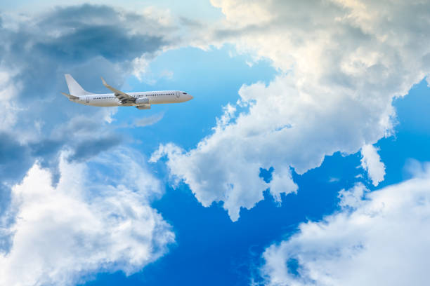 istock High-altitude airplane and beautiful sky in spring 1206824618