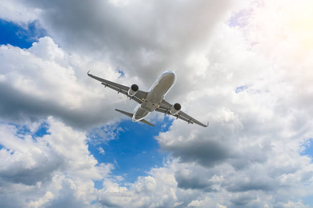 istock High-altitude airplane and beautiful sky in spring 1206824629