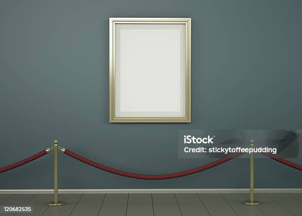 Single Picture In A Gallery Stock Photo - Download Image Now - Museum, Art Museum, Wall - Building Feature